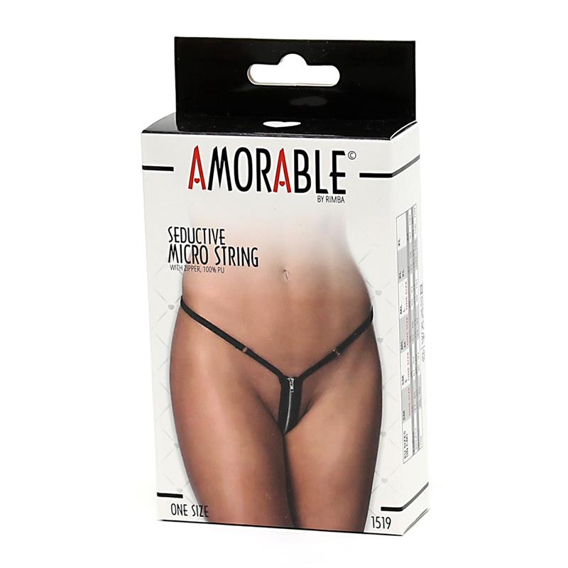 AMORABLE - MICRO TANGA CON CREMALLERA TALLA UNICA