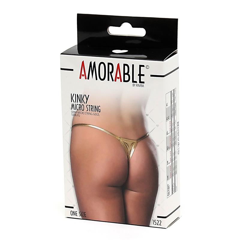 AMORABLE - MICRO TANGA DORADO TALLA UNICA