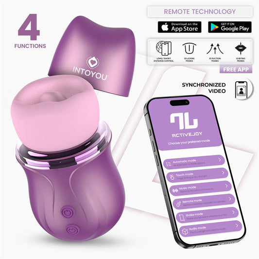 INTOYOU APP SERIES - MIMI ESTIMULADOR CON LICKING, BITING, SUCCIÓN Y VIBRACIÓN USB-C CON APP