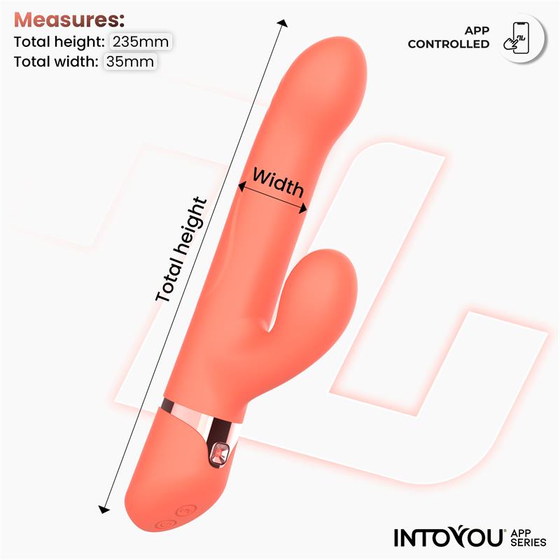 INTOYOU APP SERIES - MINDY VIBRADOR CON ANILLO DE BOLAS UP AND DOWN, FINGER Y PULSACIÓN CON APP