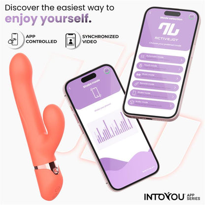INTOYOU APP SERIES - MINDY VIBRADOR CON ANILLO DE BOLAS UP AND DOWN, FINGER Y PULSACIÓN CON APP