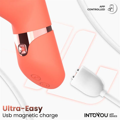 INTOYOU APP SERIES - MINDY VIBRADOR CON ANILLO DE BOLAS UP AND DOWN, FINGER Y PULSACIÓN CON APP
