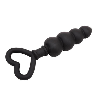 CHISA - MINI CADENA ANAL 15.6 X 3.4 CM SILICONA NEGRO
