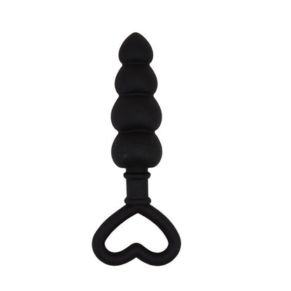 CHISA - MINI CADENA ANAL 15.6 X 3.4 CM SILICONA NEGRO