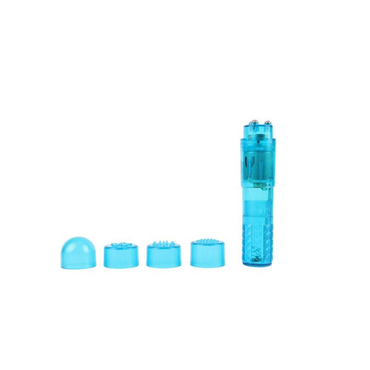 CHISA - MINI MASAJEADOR 3 CABEZALES AZUL