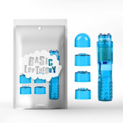 CHISA - MINI MASAJEADOR 3 CABEZALES AZUL