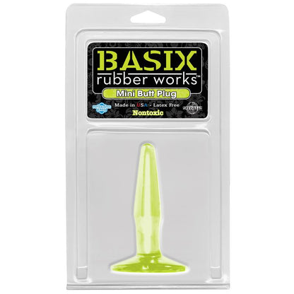 BASIX RUBBER WORKS - MINI PLUG ANAL BRILLA EN LA OSCURIDAD