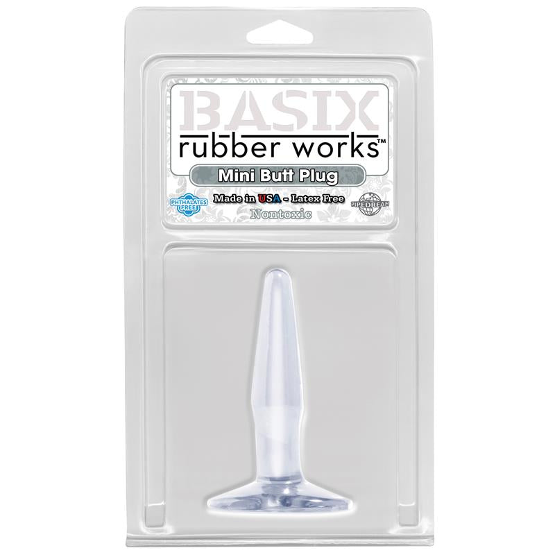 BASIX RUBBER WORKS - MINI PLUG ANAL TRANSPARENTE