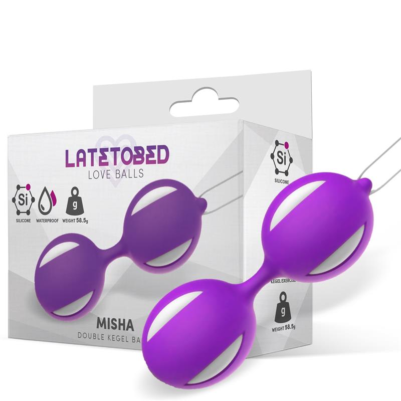 LATETOBED - MISHA BOLA DE KEGEL DOBLE SILICONA PÚRPURA