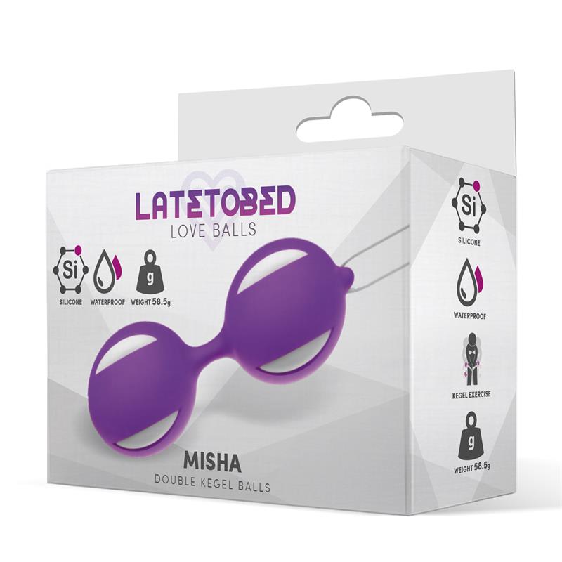 LATETOBED - MISHA BOLA DE KEGEL DOBLE SILICONA PÚRPURA
