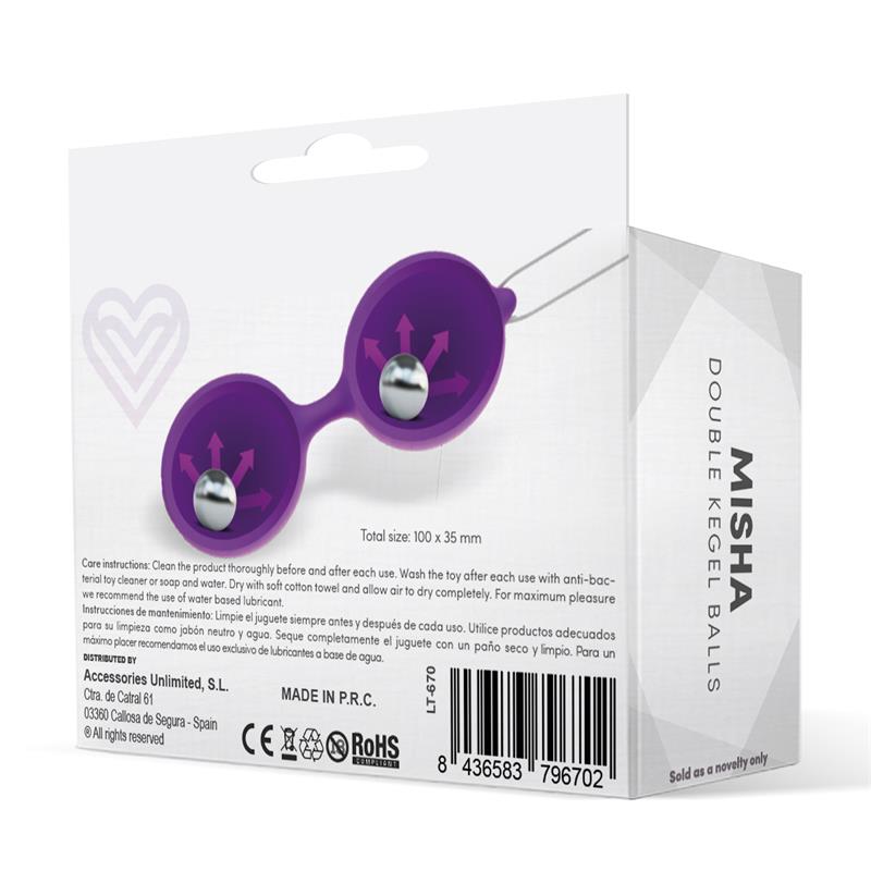LATETOBED - MISHA BOLA DE KEGEL DOBLE SILICONA PÚRPURA