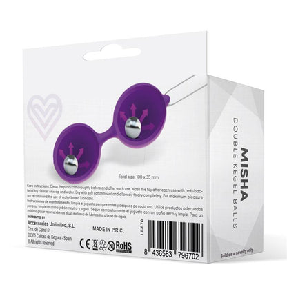 LATETOBED - MISHA BOLA DE KEGEL DOBLE SILICONA PÚRPURA