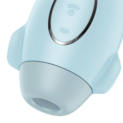 SATISFYER - MISSION CONTROL SUCCIONADOR Y VIBRADOR AZUL