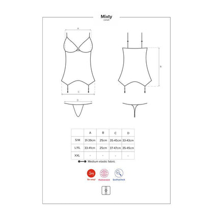 OBSESSIVE - MIXTY CORSET Y TANGA TALLA L/XL