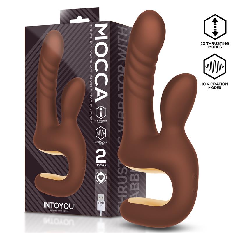 INTOYOU - MOCCA VIBRADOR CON THRUSTING Y MANGO ERGONÓMICO USB