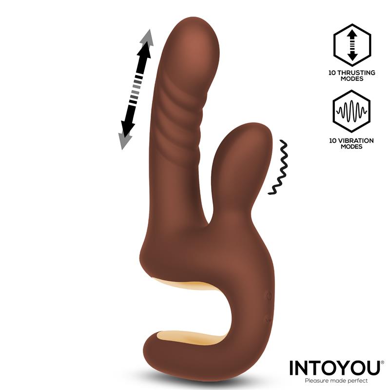 INTOYOU - MOCCA VIBRADOR CON THRUSTING Y MANGO ERGONÓMICO USB