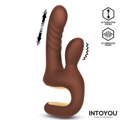 INTOYOU - MOCCA VIBRADOR CON THRUSTING Y MANGO ERGONÓMICO USB