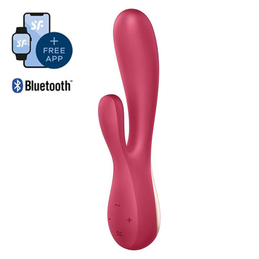 SATISFYER - MONO FLEX VIBRADOR CON APP ROJO