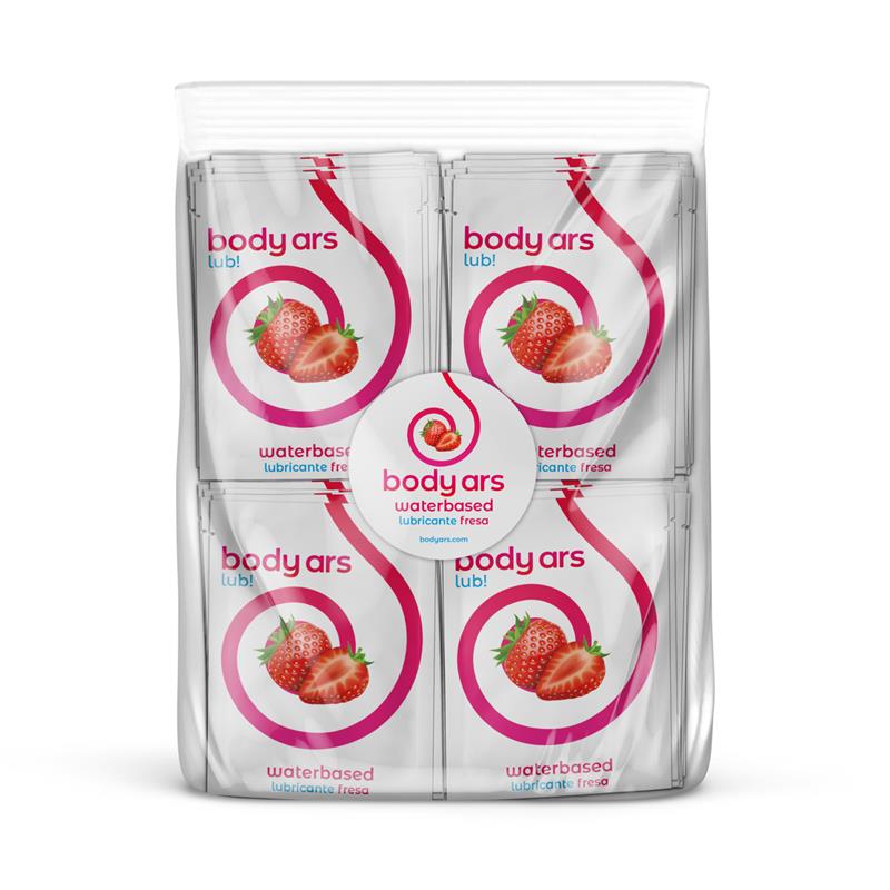 BODY ARS - MONODOSIS GEL LUBRICANTE BASE AGUA FRESA ÁCIDA 100 X 4ML
