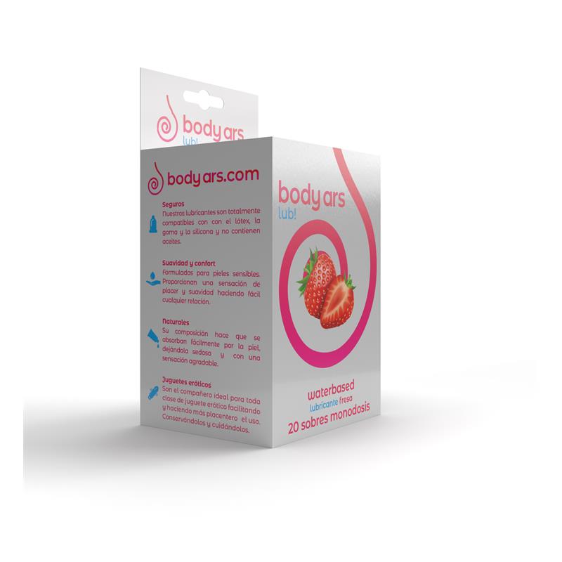 BODY ARS - MONODOSIS GEL LUBRICANTE BASE AGUA FRESA ÁCIDA 20 X 4 ML