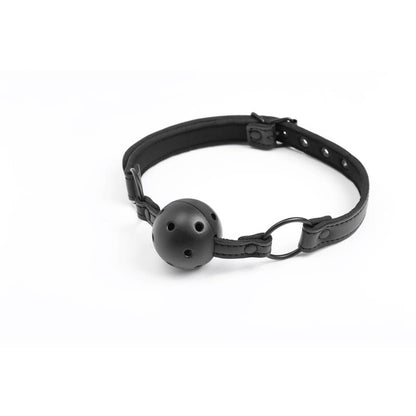 INTOYOU BLACK SHADOW - MORDAZA AJUSTABLE DE BOLA TRASPIRABLE CUERO VEGANO