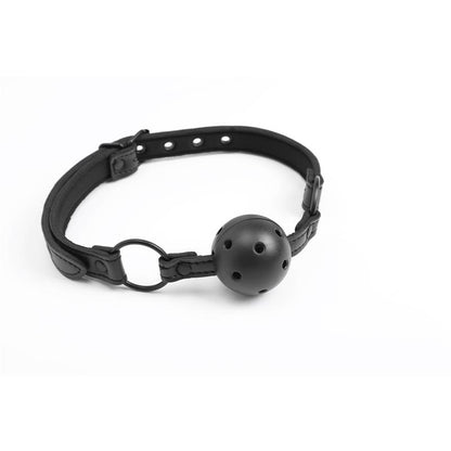 INTOYOU BLACK SHADOW - MORDAZA AJUSTABLE DE BOLA TRASPIRABLE CUERO VEGANO