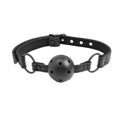 INTOYOU BLACK SHADOW - MORDAZA AJUSTABLE DE BOLA TRASPIRABLE CUERO VEGANO