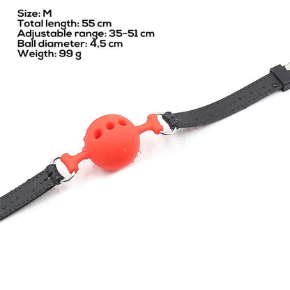 LATETOBED BDSM LINE - MORDAZA BOLA SILICONA TRANSPIRABLE M - 4.5 CM