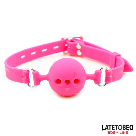 LATETOBED BDSM LINE - MORDAZA BOLA SILICONA TRANSPIRABLE M - 4.5 CM