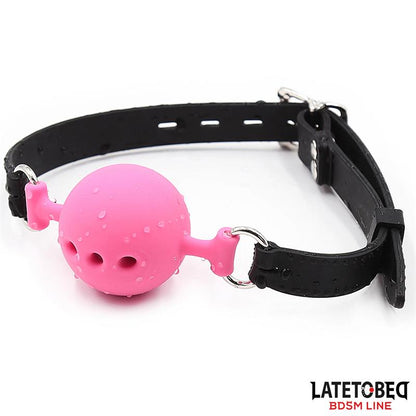 LATETOBED BDSM LINE - MORDAZA BOLA SILICONA TRANSPIRABLE S - 4 CM