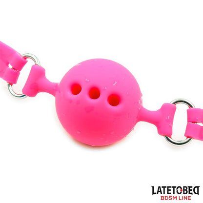 LATETOBED BDSM LINE - MORDAZA BOLA SILICONA TRANSPIRABLE S - 4 CM
