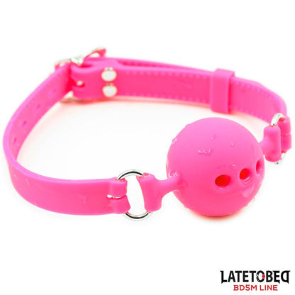LATETOBED BDSM LINE - MORDAZA BOLA SILICONA TRANSPIRABLE S - 4 CM