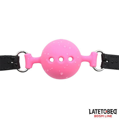 LATETOBED BDSM LINE - MORDAZA BOLA SILICONA TRANSPIRABLE S - 4 CM