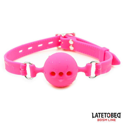 LATETOBED BDSM LINE - MORDAZA BOLA SILICONA TRANSPIRABLE S - 4 CM