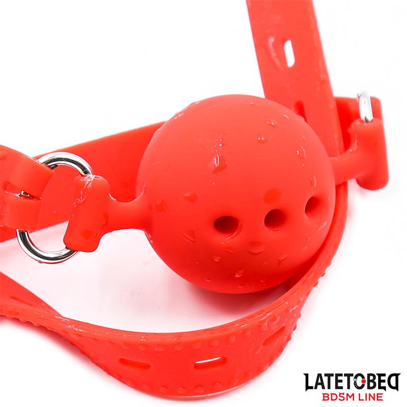 LATETOBED BDSM LINE - MORDAZA BOLA SILICONA TRANSPIRALE S - 4 CM