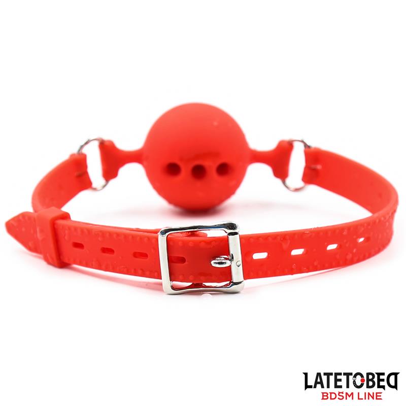LATETOBED BDSM LINE - MORDAZA BOLA SILICONA TRANSPIRALE S - 4 CM