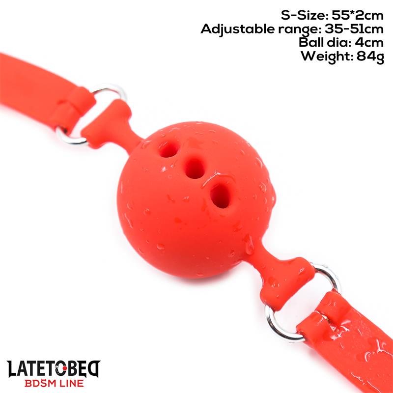 LATETOBED BDSM LINE - MORDAZA BOLA SILICONA TRANSPIRALE S - 4 CM