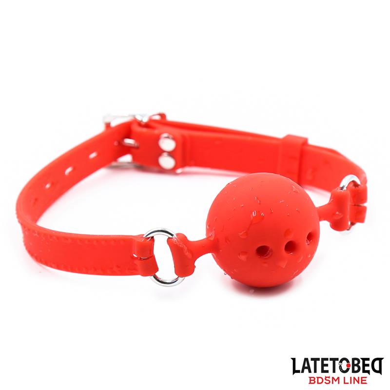 LATETOBED BDSM LINE - MORDAZA BOLA SILICONA TRANSPIRALE S - 4 CM