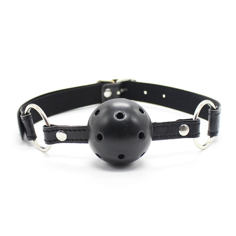 LATETOBED BDSM LINE - MORDAZA BOLA TRANSPIRABLE 4,5 CM NEGRO