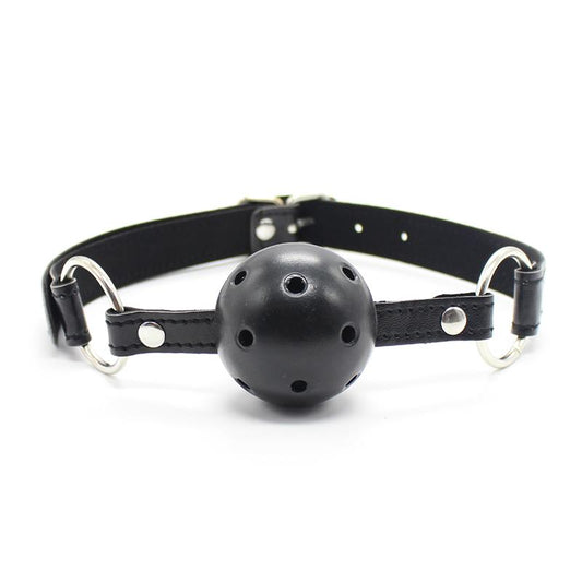 LATETOBED BDSM LINE - MORDAZA BOLA TRANSPIRABLE 4,5 CM NEGRO