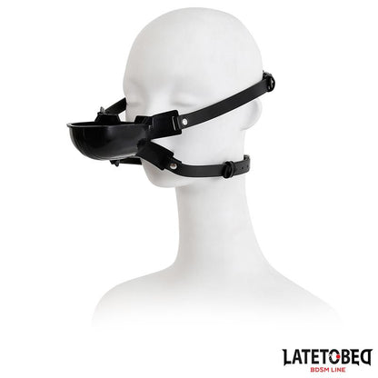 LATETOBED BDSM LINE - MORDAZA CON BEBEDERO NEGRO