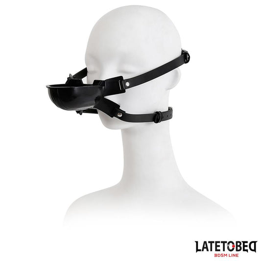 LATETOBED BDSM LINE - MORDAZA CON BEBEDERO NEGRO
