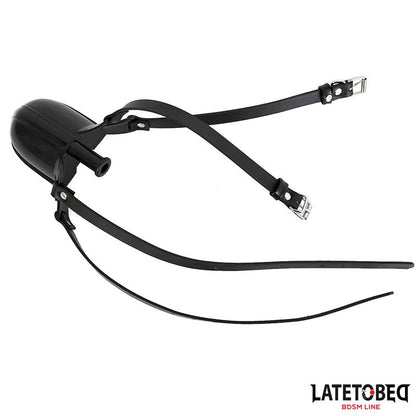 LATETOBED BDSM LINE - MORDAZA CON BEBEDERO NEGRO