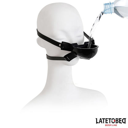 LATETOBED BDSM LINE - MORDAZA CON BEBEDERO NEGRO