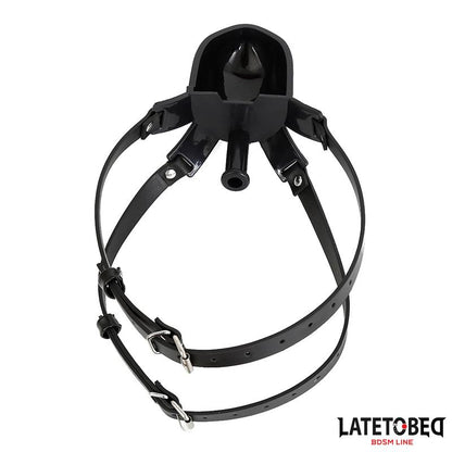 LATETOBED BDSM LINE - MORDAZA CON BEBEDERO NEGRO
