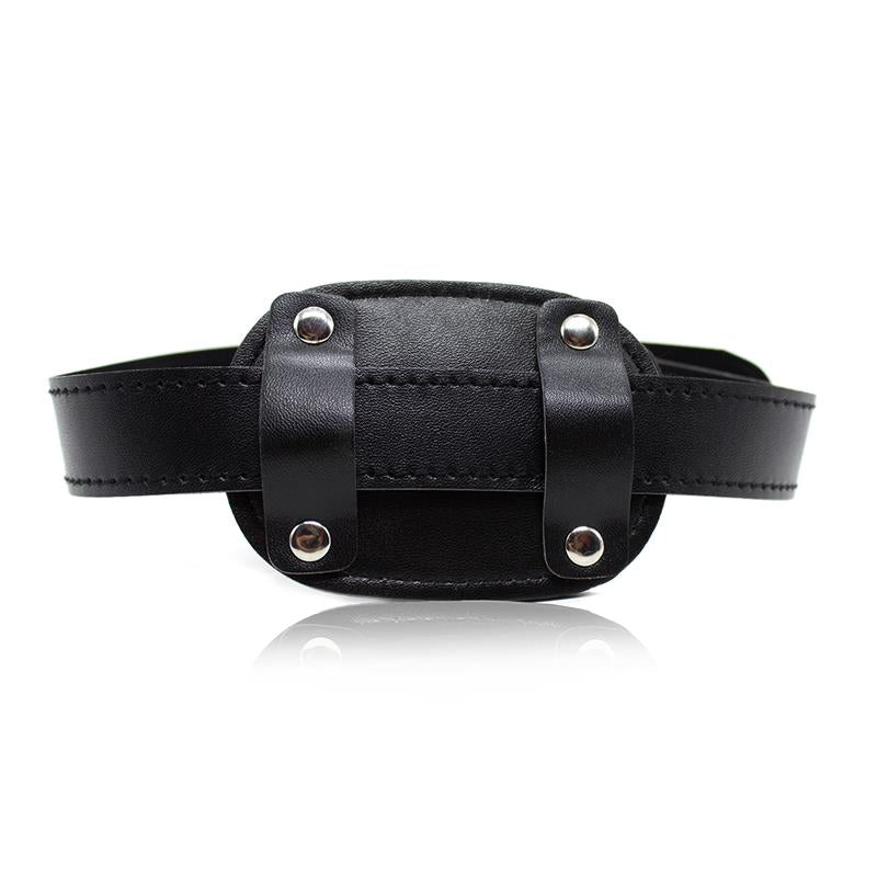 LATETOBED BDSM LINE - MORDAZA CON CANDADO FORMA DE PENE 5 CM PEQUEÑO NEGRO