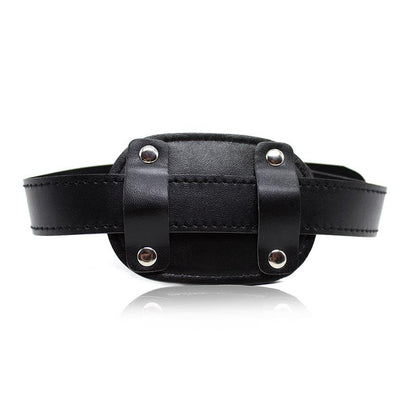 LATETOBED BDSM LINE - MORDAZA CON CANDADO FORMA DE PENE 5 CM PEQUEÑO NEGRO