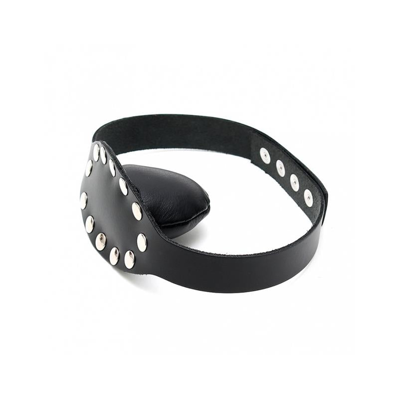 BONDAGE PLAY - MORDAZA CON FORMA DE LENGUA CUERO AJUSTABLE