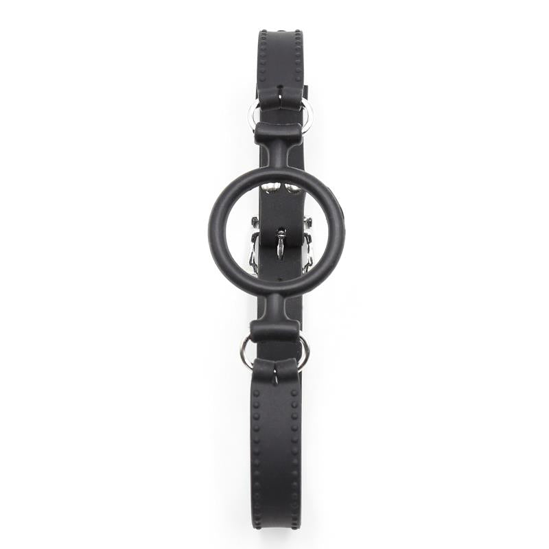 LATETOBED BDSM LINE - MORDAZA DE ARO ABIERTO 5 CM NEGRO