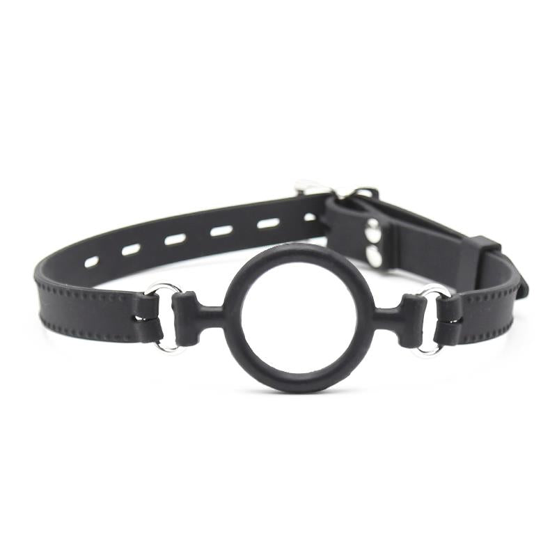 LATETOBED BDSM LINE - MORDAZA DE ARO ABIERTO 5 CM NEGRO